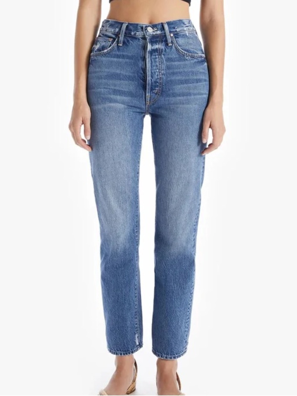 MOTHER Women Jeans High Rise - Light Blue Wash - Picture 13 of 16